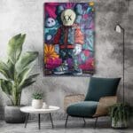 Urban Rüyalar Kaws Stili: Canlı Renkler Modern Cam Tablo Duvar Dekoru Urban Rüyalar Kaws Stili: Canlı Renkler Modern Cam Tablo Dekoratif Cam Tablo