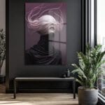 Eterik Dokunuş: Gizemli Figür Modern Cam Tablo Duvar Dekoru Eterik Dokunuş: Gizemli Figür Modern Cam Tablo Dekoratif Cam Tablo