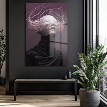 Eterik Dokunuş: Gizemli Figür Modern Cam Tablo - Glazella Eterik Dokunuş: Gizemli Figür Modern Cam Tablo - Glazella