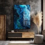 Okyanusun Gizemi: Akışkan Sanat Modern Temperli Cam Tablo Duvar Dekoru Okyanusun Gizemi: Akışkan Sanat Modern Temperli Cam Tablo Dekoratif Cam Tablo
