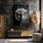 Uçuşan Zarafet: Balerin ve Karahindiba Modern Cam Tablo Duvar Dekoru Uçuşan Zarafet: Balerin ve Karahindiba Modern Cam Tablo Dekoratif Cam Tablo