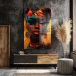Afrika'nın Ruhu: Canlı Renklerle Modern Cam Duvar Tablosu Duvar Dekoru Afrika'nın Ruhu: Canlı Renklerle Modern Cam Duvar Tablosu Dekoratif Cam Tablo