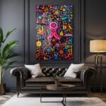 Enerji Dansı: Modern Soyut Renkli Cam Tablo Duvar Dekoru Enerji Dansı: Modern Soyut Renkli Cam Tablo Dekoratif Cam Tablo