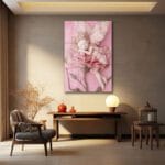 Rüya Perisi: Pembe Çiçekte Uyuyan Masalsı Temperli Cam Tablo Duvar Dekoru Rüya Perisi: Pembe Çiçekte Uyuyan Masalsı Temperli Cam Tablo Dekoratif Cam Tablo