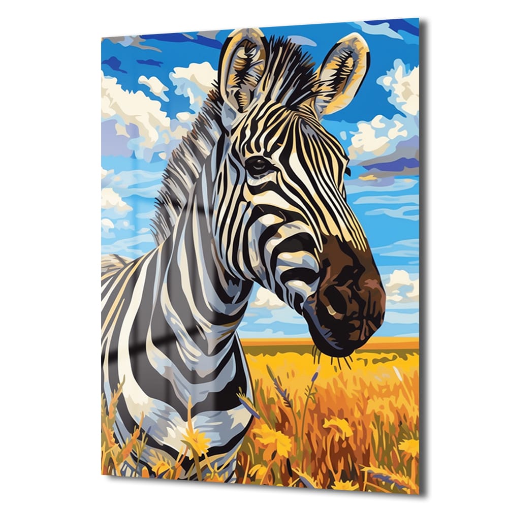Vahşi Zarafet: Afrika Zebrası Modern Cam Tablo - Glazella Vahşi Zarafet: Afrika Zebrası Modern Cam Tablo - Glazella