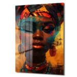 Afrika'nın Ruhu: Canlı Renklerle Modern Cam Duvar Tablosu Duvar Dekoru Afrika'nın Ruhu: Canlı Renklerle Modern Cam Duvar Tablosu Dekoratif Cam Tablo