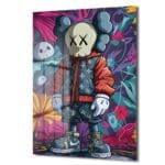Urban Rüyalar Kaws Stili: Canlı Renkler Modern Cam Tablo Duvar Dekoru Urban Rüyalar Kaws Stili: Canlı Renkler Modern Cam Tablo Dekoratif Cam Tablo