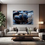 Altın Dokunuşlu İki Kalp: Aşkın Derinliği Cam Tablo Duvar Dekoru Altın Dokunuşlu İki Kalp: Aşkın Derinliği Cam Tablo Dekoratif Cam Tablo