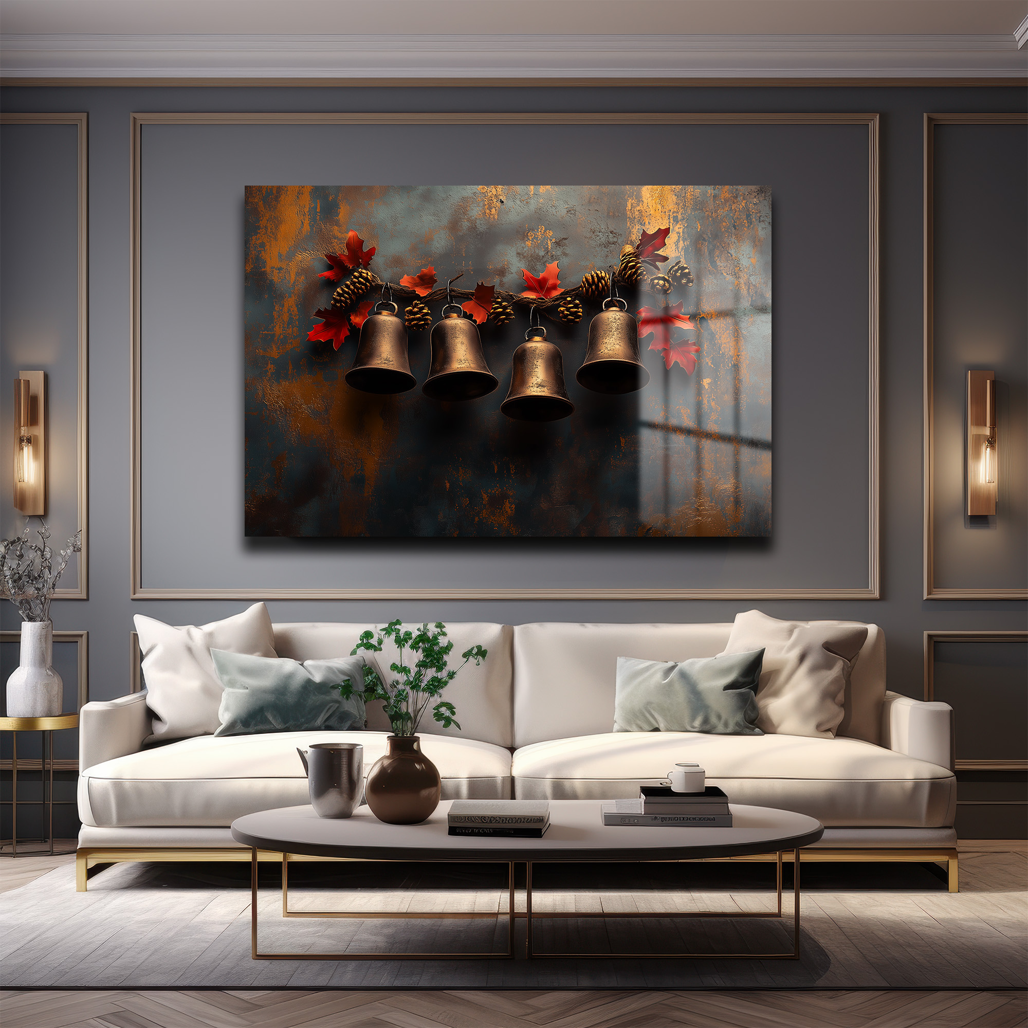Sonbahar Çanları: Rustik Bronz Cam Tablo | Duvar Dekorasyonu Duvar Dekoru Sonbahar Çanları: Rustik Bronz Cam Tablo | Duvar Dekorasyonu - Görsel 4