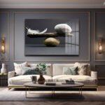 Doğal Denge: Huzur Veren Minimalist Cam Tablo Dekoratif Cam Tablo