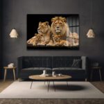 Aslan Ailesi: Güç ve Birliğin Cam Tablosu | Safari Temalı Duvar Sanatı Duvar Dekoru Aslan Ailesi: Güç ve Birliğin Cam Tablosu | Safari Temalı Duvar Sanatı Dekoratif Cam Tablo