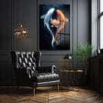 Uyumun Dansı: Koi Balığı ve Lotus Çiçeği Modern Cam Tablo Duvar Dekoru Uyumun Dansı: Koi Balığı ve Lotus Çiçeği Modern Cam Tablo Dekoratif Cam Tablo