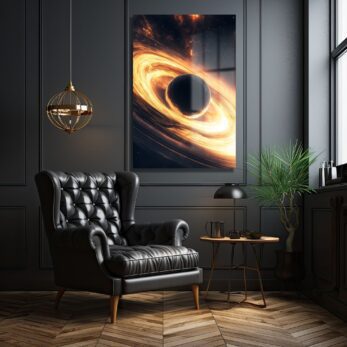 Kozmik Çekim: Galaktik Spiral Cam Tablo | Uzay Temalı Modern Duvar Dekoru - Glazella