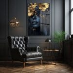 Altın Çiçekli Gizem: Modern Sanat Temperli Cam Tablo Duvar Dekoru Altın Çiçekli Gizem: Modern Sanat Temperli Cam Tablo Dekoratif Cam Tablo