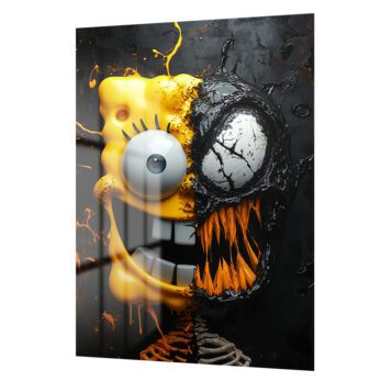 Neşeli Canavar: Pop Art Cam Tablo | Modern Duvar Dekorasyonu - Glazella Neşeli Canavar: Pop Art Cam Tablo | Modern Duvar Dekorasyonu - Glazella