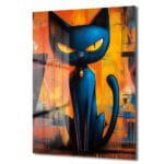 Gizemli Bakışlar: Modern Sanat Siyah Kedi Cam Tablo Duvar Dekoru Gizemli Bakışlar: Modern Sanat Siyah Kedi Cam Tablo Dekoratif Cam Tablo