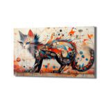 Ruhun Dansı: Modern Soyut Kedi Desenli Temperli Cam Tablo Duvar Dekoru Ruhun Dansı: Modern Soyut Kedi Desenli Temperli Cam Tablo Dekoratif Cam Tablo