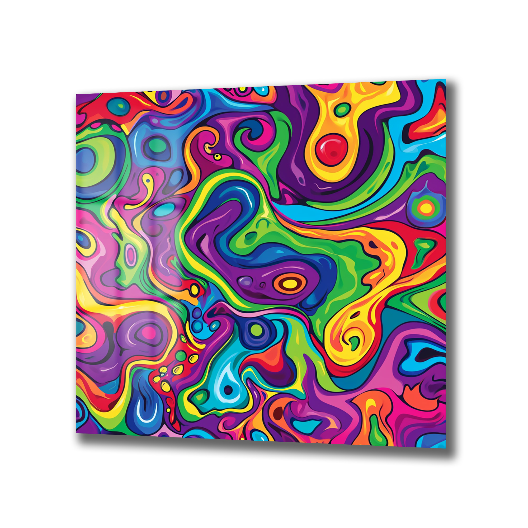 Canlı Renklerin Dansı: Psychedelic Akışkan Sanat Cam Tablo Duvar Dekoru Canlı Renklerin Dansı: Psychedelic Akışkan Sanat Cam Tablo - Görsel 4