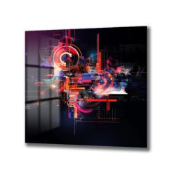 Dijital Enerji Akışı Modern Cam Tablo Duvar Dekoru Dijital Enerji Akışı Modern Cam Tablo Dekoratif Cam Tablo