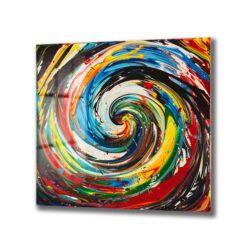 Renklerin Dansı Cam Tablo - Enerjik Soyut Sanat Eseri Duvar Dekoru Renklerin Dansı Cam Tablo - Enerjik Soyut Sanat Eseri Dekoratif Cam Tablo