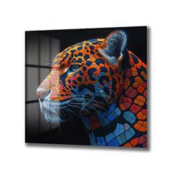 Vahşi Rüyalar: Mozaik Jaguar Cam Tablo Duvar Dekoru Vahşi Rüyalar: Mozaik Jaguar Cam Tablo Dekoratif Cam Tablo