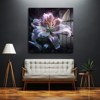 Işıltılı Zambak Cam Tablo - Büyüleyici Modern Sanat - Glazella Işıltılı Zambak Cam Tablo - Büyüleyici Modern Sanat - Glazella