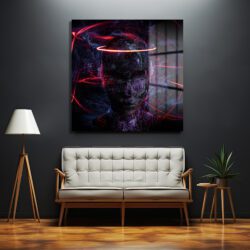 Dijital Zihin Aura Efektli Soyut Cam Tablo Duvar Dekoru Dijital Zihin Aura Efektli Soyut Cam Tablo Dekoratif Cam Tablo