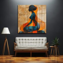 Soyut Kadın Silüeti Cam Tablo | Modern Sanat Duvar Dekoru Dekoratif Cam Tablo