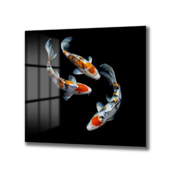 Uyumlu Koi Balıkları Cam Tablo – Feng Shui ve Zarafet - Glazella Uyumlu Koi Balıkları Cam Tablo – Feng Shui ve Zarafet - Glazella