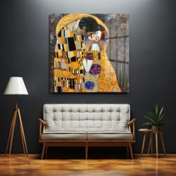 Aşkın Altın Dokunuşu: Gustav Klimt Öpücük Cam Tablo Duvar Dekoru Aşkın Altın Dokunuşu: Gustav Klimt Öpücük Cam Tablo Dekoratif Cam Tablo