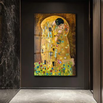 Gustav Klimt Öpücük Cam Tablo - Aşkın Altın Dokunuşu - Glazella Gustav Klimt Öpücük Cam Tablo - Aşkın Altın Dokunuşu - Glazella