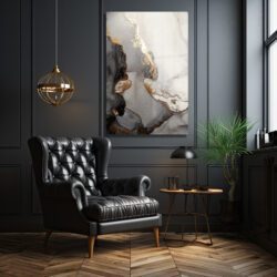 Altın Dokunuşlu Lüks Soyut Akışkan Cam Tablo Duvar Dekoru Altın Dokunuşlu Lüks Soyut Akışkan Cam Tablo Dekoratif Cam Tablo