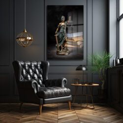 Adalet Tanrıçası Themis Cam Tablo - Hukukun Sembolü Duvar Dekoru Adalet Tanrıçası Themis Cam Tablo - Hukukun Sembolü Dekoratif Cam Tablo