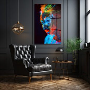 Neon Işıltılı Yüz Cam Tablo - Canlı Renklerle Sanatsal Dokunuş - Glazella Neon Işıltılı Yüz Cam Tablo - Canlı Renklerle Sanatsal Dokunuş - Glazella