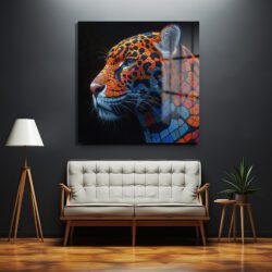 Vahşi Rüyalar: Mozaik Jaguar Cam Tablo Duvar Dekoru Vahşi Rüyalar: Mozaik Jaguar Cam Tablo Dekoratif Cam Tablo
