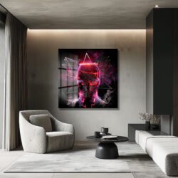 Dijital Enerji Aura | Fütüristik Kırmızı Işıltılı Cam Tablo Duvar Dekoru Dijital Enerji Aura | Fütüristik Kırmızı Işıltılı Cam Tablo Dekoratif Cam Tablo