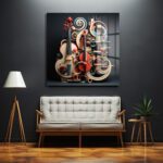 Dinamik Müzik Ritimleri Soyut Sanat Cam Tablo Duvar Dekoru Dinamik Müzik Ritimleri Soyut Sanat Cam Tablo Dekoratif Cam Tablo