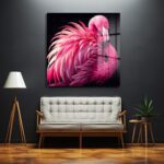 Büyüleyici Pembe Flamingo Cam Tablo - Glazella Özel Koleksiyon Duvar Dekoru Büyüleyici Pembe Flamingo Cam Tablo - Glazella Özel Koleksiyon Dekoratif Cam Tablo