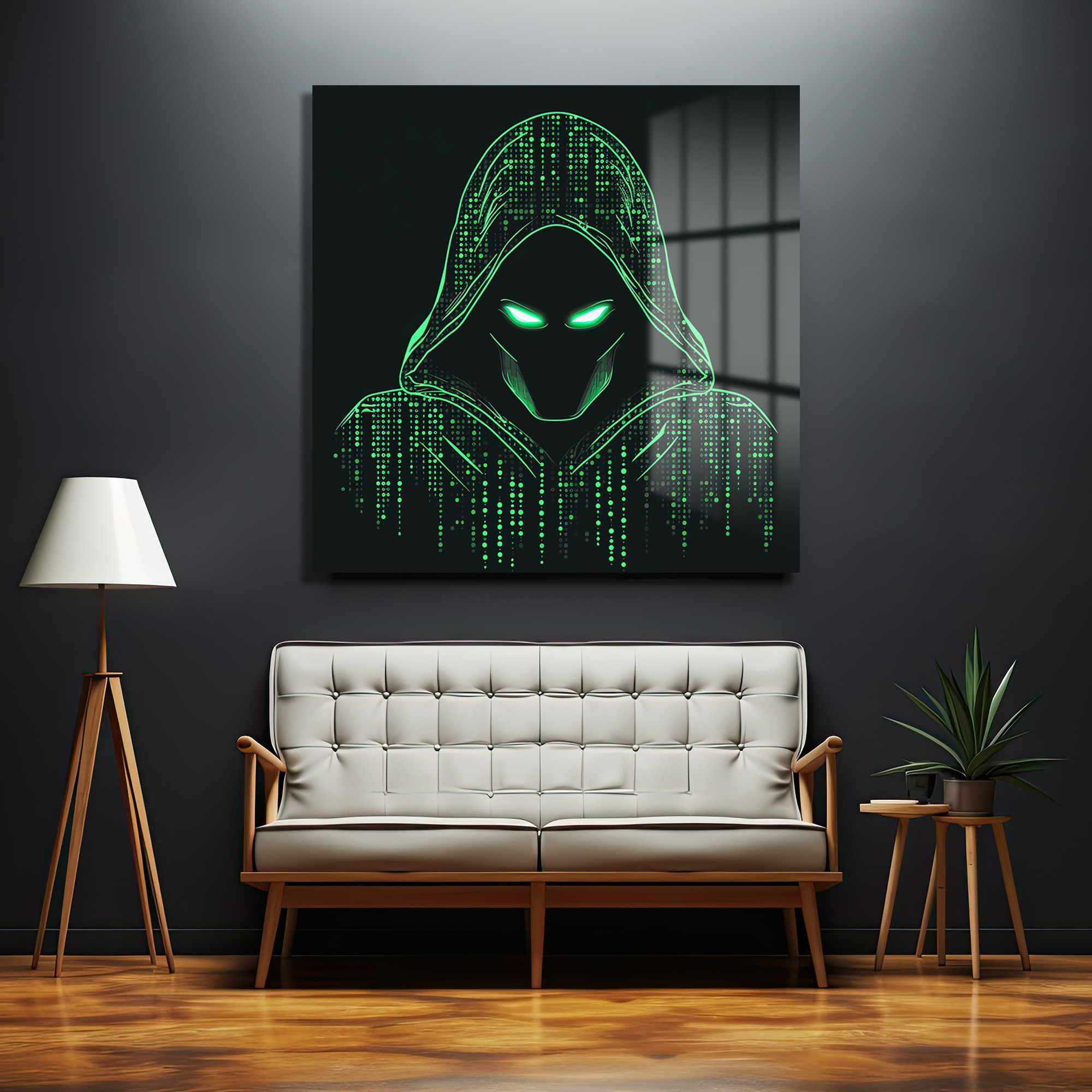 Siber Güvenlik Hacker Temalı Dijital Sanat Cam Tablo - Glazella Siber Güvenlik Hacker Temalı Dijital Sanat Cam Tablo - Glazella