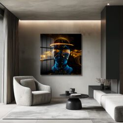 Fütüristik Zihin: Dijital Enerji Temalı Cam Tablo Duvar Dekoru Fütüristik Zihin: Dijital Enerji Temalı Cam Tablo Dekoratif Cam Tablo