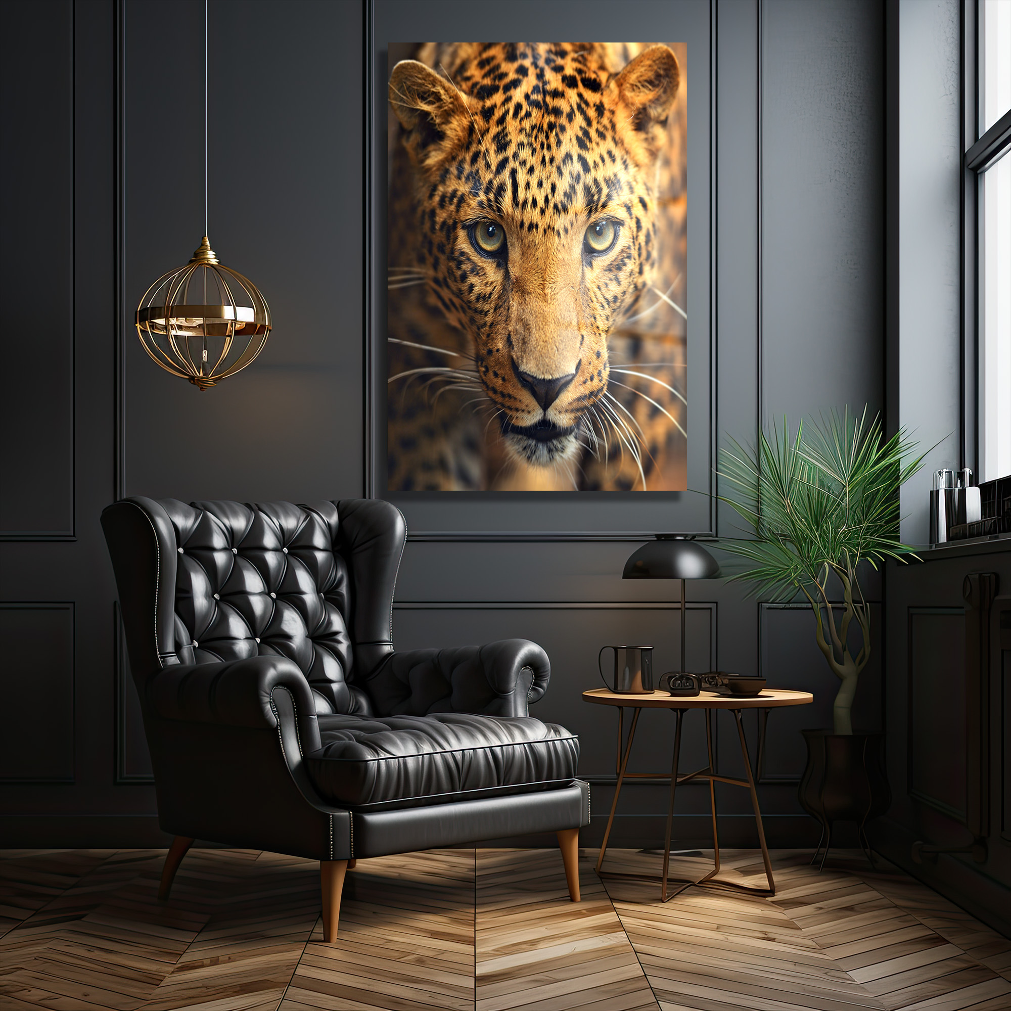 Vahşi Bakışlar Leopar Temalı Dekoratif Cam Tablo Duvar Dekoru Vahşi Bakışlar Leopar Temalı Dekoratif Cam Tablo - Görsel 4