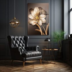 Işıltılı Altın Çiçekler Cam Tablo - Lüks Duvar Sanatı Duvar Dekoru Işıltılı Altın Çiçekler Cam Tablo - Lüks Duvar Sanatı Dekoratif Cam Tablo