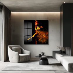 Ateşin Dansı Cam Tablo - Enerjik ve Modern Duvar Sanatı Duvar Dekoru Ateşin Dansı Cam Tablo - Enerjik ve Modern Duvar Sanatı Dekoratif Cam Tablo