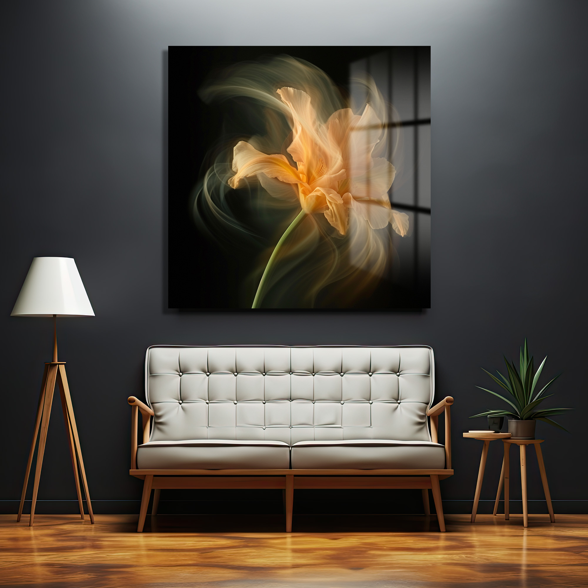 Ethereal Çiçek Dansı Cam Tablo - Işıltılı Sanat Eseri Duvar Dekoru Ethereal Çiçek Dansı Cam Tablo - Işıltılı Sanat Eseri - Görsel 2