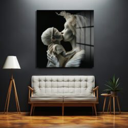 Saf Sevgi Anne ve Bebek Öpücüğü Modern Cam Tablo Duvar Dekoru Saf Sevgi Anne ve Bebek Öpücüğü Modern Cam Tablo Dekoratif Cam Tablo