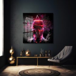 Dijital Enerji Aura | Fütüristik Kırmızı Işıltılı Cam Tablo Duvar Dekoru Dijital Enerji Aura | Fütüristik Kırmızı Işıltılı Cam Tablo Dekoratif Cam Tablo