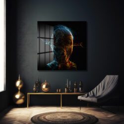 Enerji Patlaması: Dijital Zihin Temalı Modern Cam Tablo Duvar Dekoru Enerji Patlaması: Dijital Zihin Temalı Modern Cam Tablo Dekoratif Cam Tablo