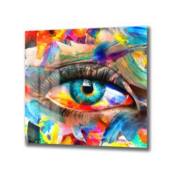 Canlı Renklerle Büyüleyici Göz Sanatı Cam Tablo Duvar Dekoru Canlı Renklerle Büyüleyici Göz Sanatı Cam Tablo Dekoratif Cam Tablo