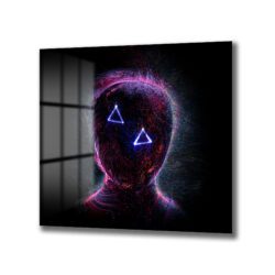 Gizemli Parçacık Adam Fütüristik Cam Tablo Duvar Dekoru Gizemli Parçacık Adam Fütüristik Cam Tablo Dekoratif Cam Tablo