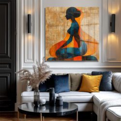 Soyut Kadın Silüeti Cam Tablo | Modern Sanat Duvar Dekoru Dekoratif Cam Tablo